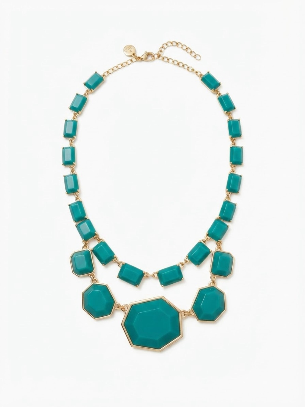 Kate Spade Mulholland Drive Double Row Teal Blue Statement Necklace